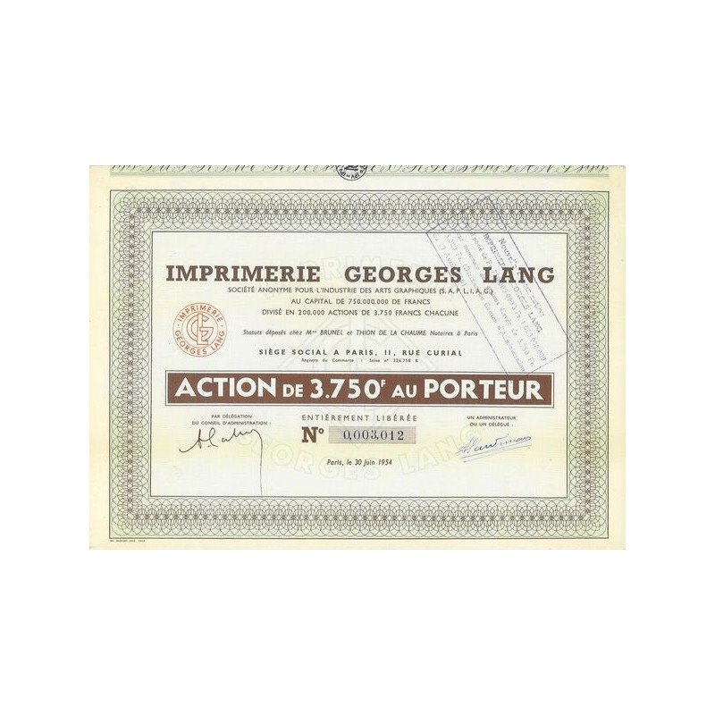 Imprimerie Georges Lang