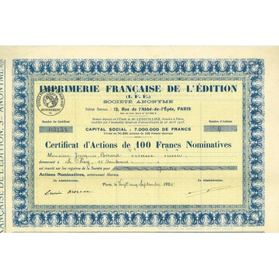 Imprimerie Française de l'Edition (I.F.E.)