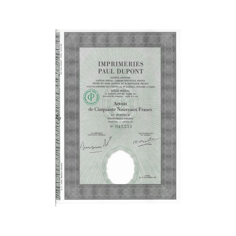 Imprimeries Paul Dupont (Act 50 NF)