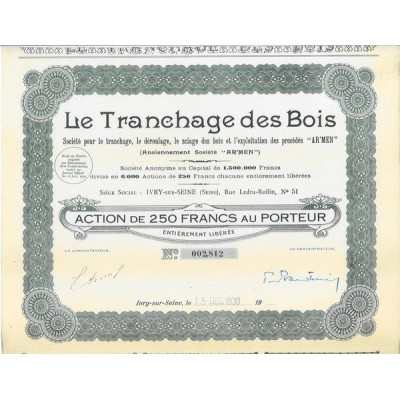 Le Tranchage du Bois