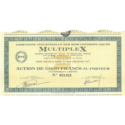 Cie Industrielle des Bois Contreplaqués Multiplex (Act 5000 F)