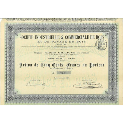 Sté Industrielle & Commerciale de Bois et de Pavage en Bois