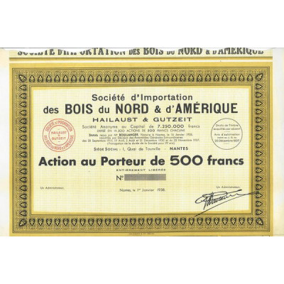 Sté d'Importation des Bois du Nord & d'Amérique Hailaust & Gutzeit (blanquette)
