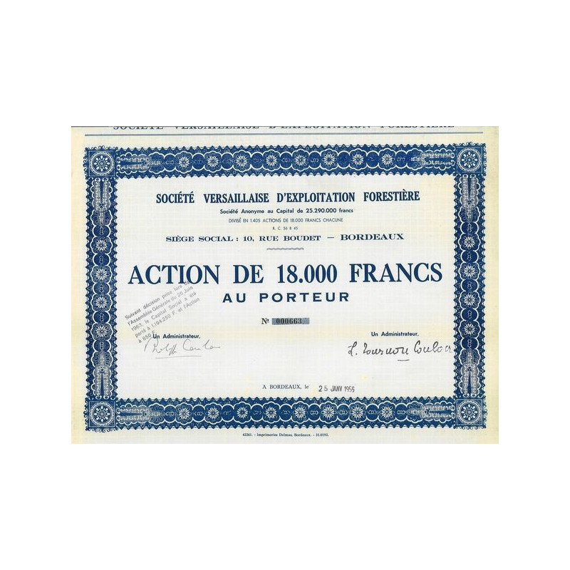 Sté Versaillaise d'Exploitation Forestière