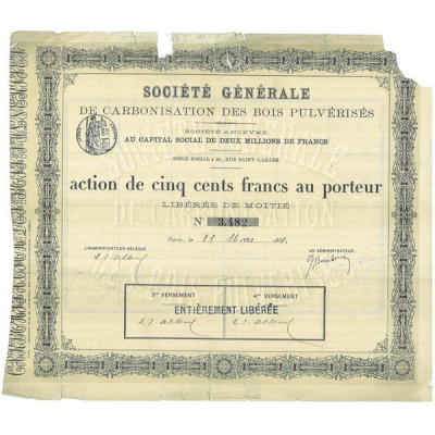 Sté Gale de Carbonisation des Bois Pulvérisés