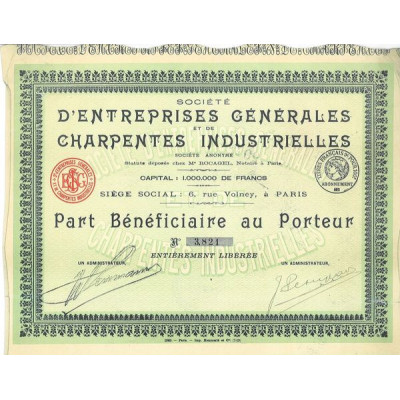 Sté d'Entreprises Générales et de Charpentes Industrielles
