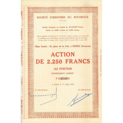 Sté Forestière du Rouergue (Aveyron)