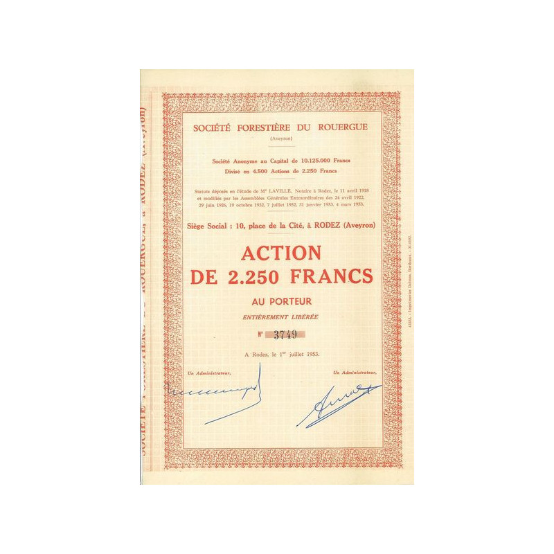 Sté Forestière du Rouergue (Aveyron)