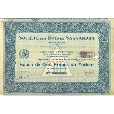 Sté des Bois de Sassandra