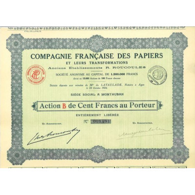 Cie Française des Papiers et leurs Transformations
