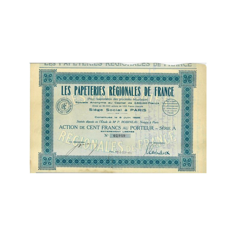 Les Papeteries Régionales de France