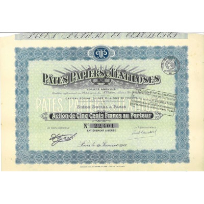 Pâtes Papiers & Textiloses