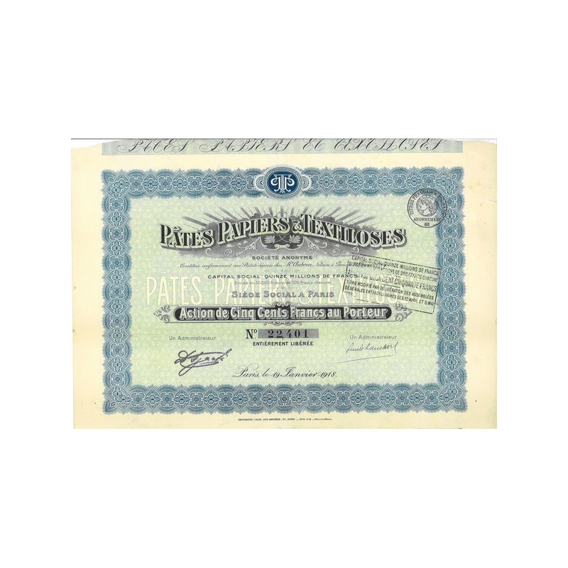 Pâtes Papiers & Textiloses