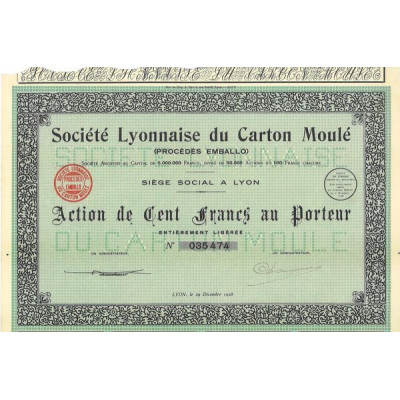 Sté Lyonnaise du Carton Moulé (Procédés Emballo)