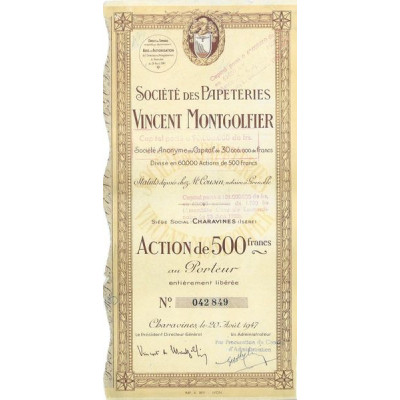 Sté des Papeteries Vincent Montgolfier