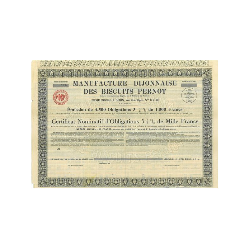 Manufacture Dijonnaise des Biscuits Pernot (blanquette)