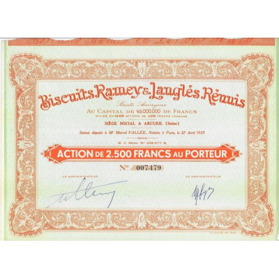 Biscuits Ramey & Langlés Réunis (2500 F)