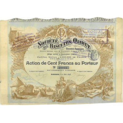 Sté des Biscuits Olibet (Act 100 F)