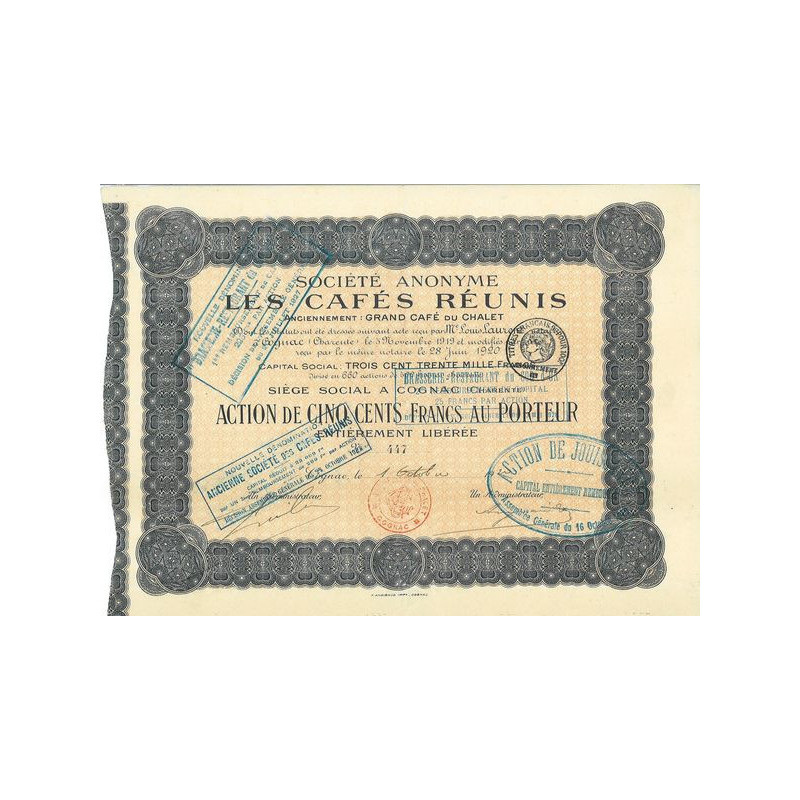 S.A. Les Cafés Réunis Anc Grand Café du Chalet