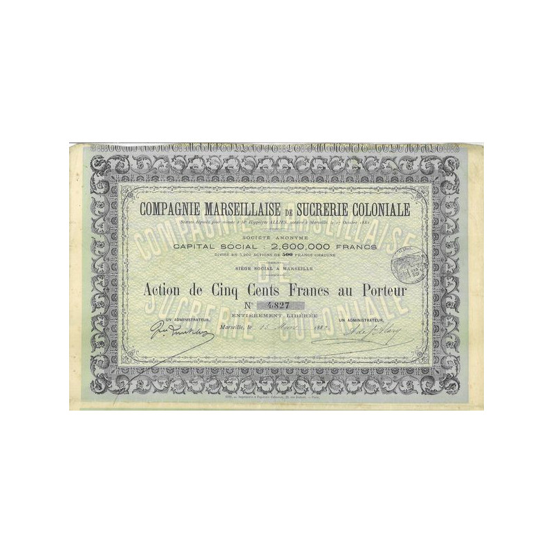 Cie Marseillaise de Sucrerie Coloniale