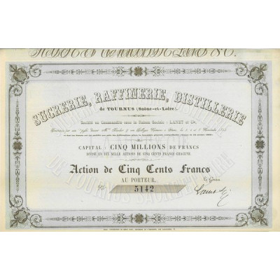 Sucrerie. Raffinerie. Distillerie de Tournus (Saône-et-Loire)