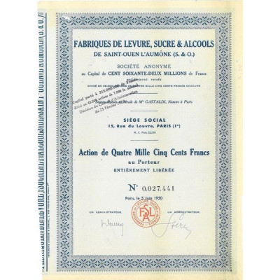 Fabriques de Levure Sucre & Alcools de Saint-Ouen L'Aumône (S&O)