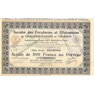 S.A. des Féculeries et Glucoseries de Chalon-sur-Saône et Tournus (Act)