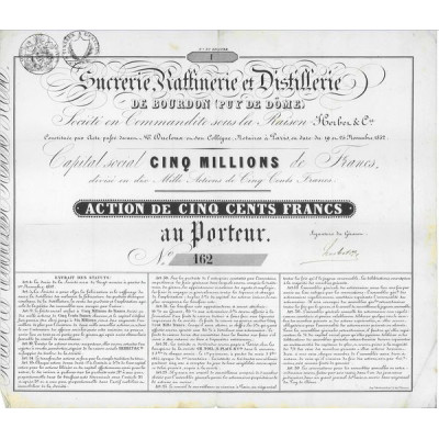 Sucrerie Raffinerie et Distillerie de Bourdon (Puy-de-Dôme)(modele 1)