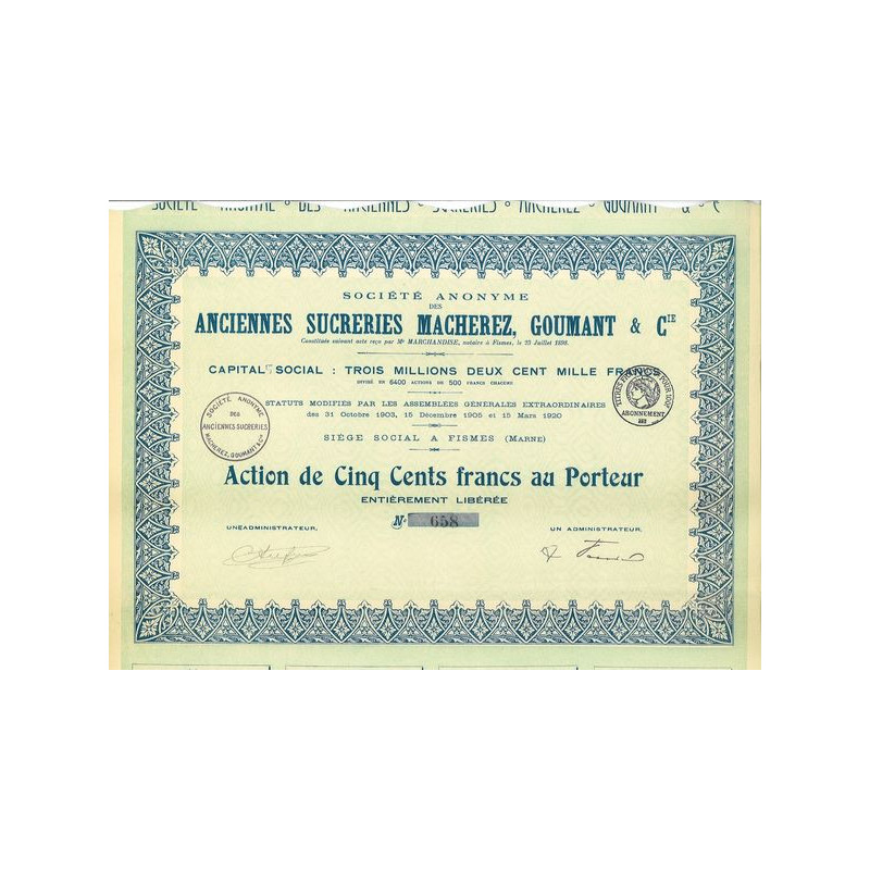 S.A. des Anciennes Sucreries Macherez Goumant & Cie
