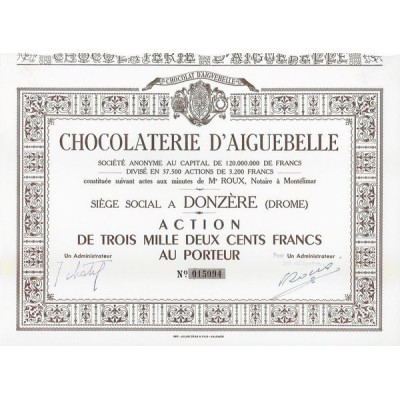 Chocolaterie d'Aiguebelle (Act 3200 F)