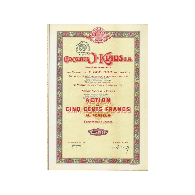 Chocolats J. Klaus S.A.