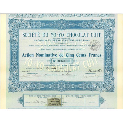 Sté du Yo-Yo Chocolat Cuit