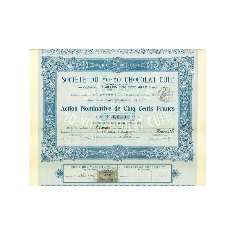 Sté du Yo-Yo Chocolat Cuit