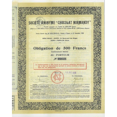S.A. "Chocolat Normandy"