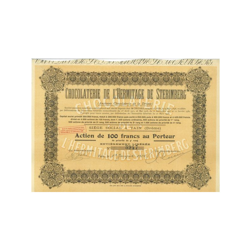 Chocolaterie de l'Hermitage de Sterimberg (Anc Chocolaterie de la Drôme) (Act)