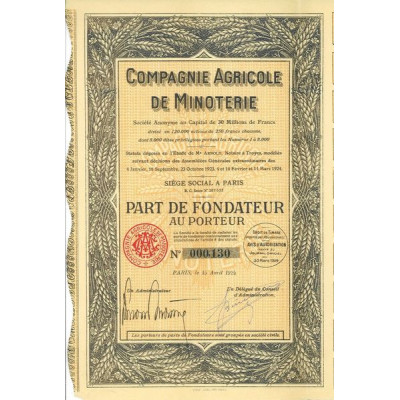 Cie Agricole de Minoterie
