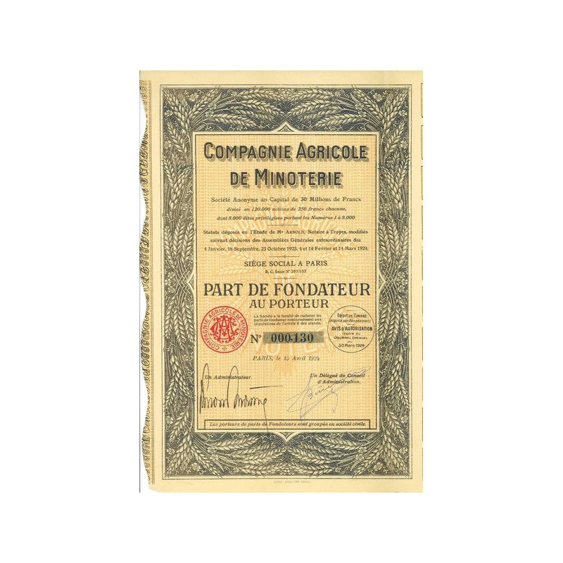 Cie Agricole de Minoterie