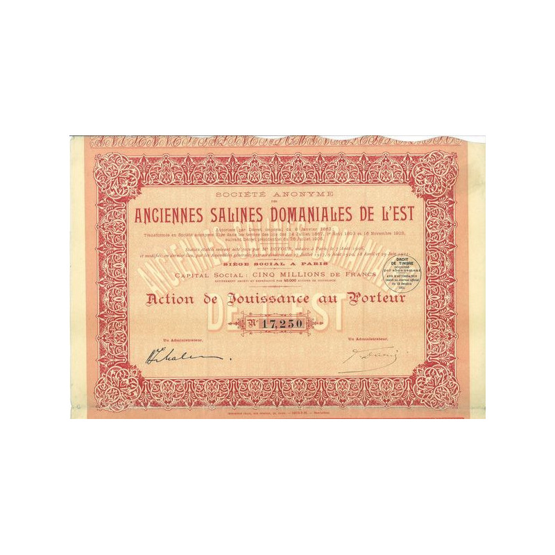 S.A. des Anciennes Salines Domaniales de l'Est (Jouiss)