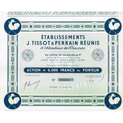 Ets J. Tissot & Perrain Réunies A l'Abondance des Douceurs (Act 6000 F)