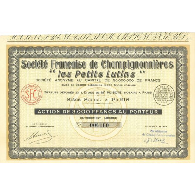 Sté Française de Champignonnières "Les Petits Lutins"