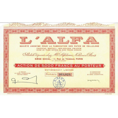 L'Alfa S.A. pour la Fabrication des Pates de Cellulose