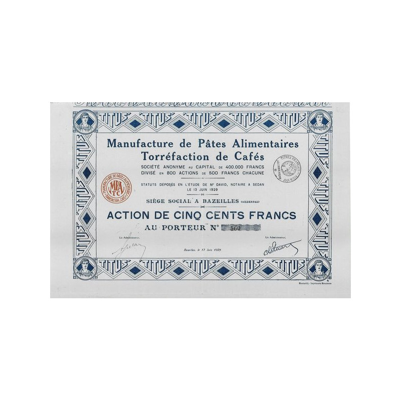 Manufacture de Pâtes Alimentaires Torréfaction de Cafés