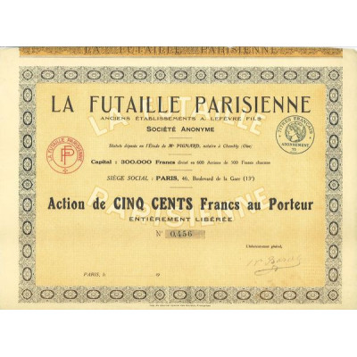 La Futaille Parisienne - Anc Ets A. Lefèvre Fils