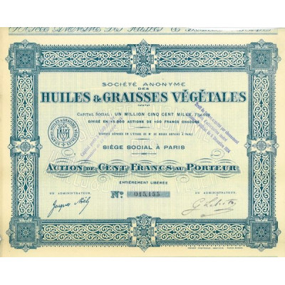 S.A. des Huiles & Graisses Végétales