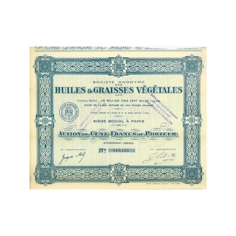 S.A. des Huiles & Graisses Végétales