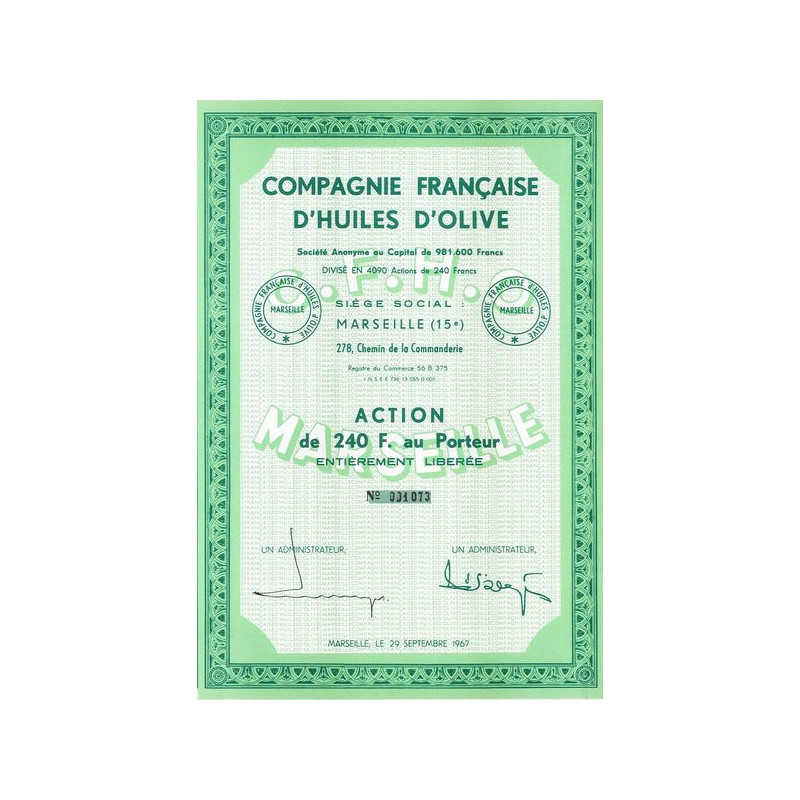 Cie Française d'Huiles d'Olive