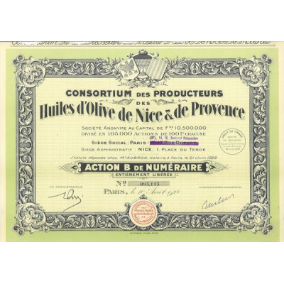 Consortium des Producteurs des Huiles d'Olive de Nice & de Provence