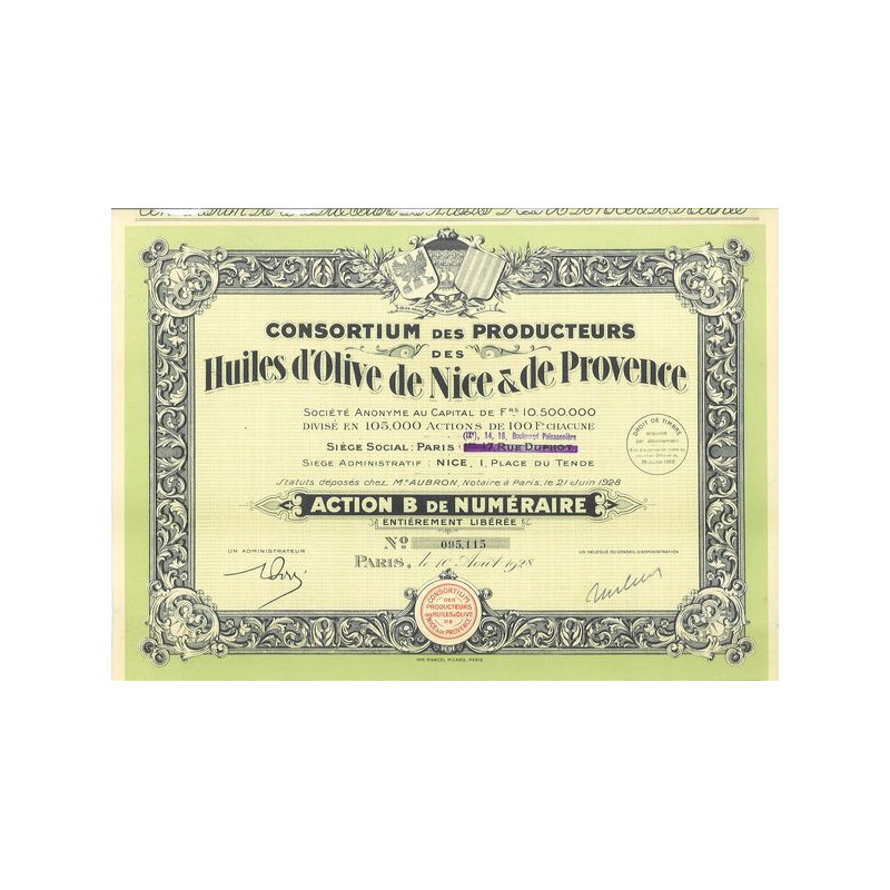 Consortium des Producteurs des Huiles d'Olive de Nice & de Provence