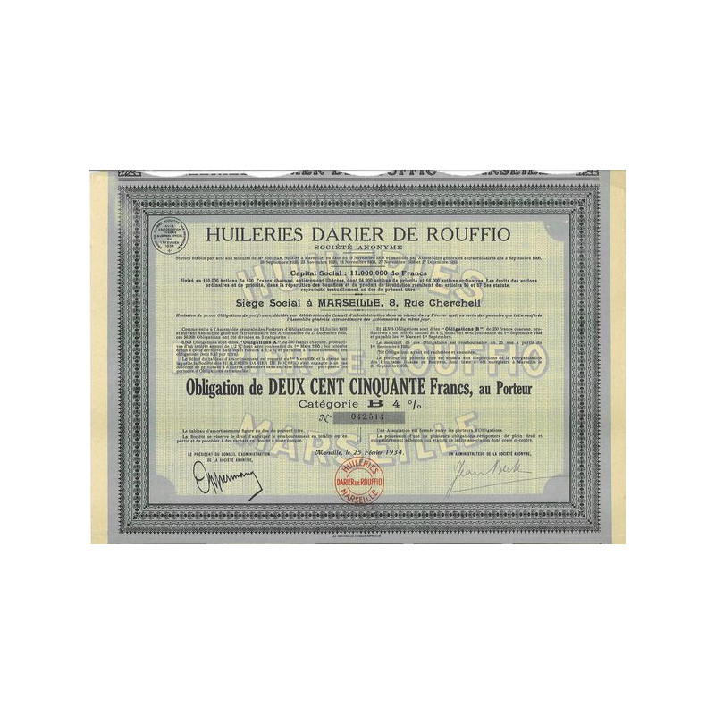 Huileries Darier de Rouffio (Obl)