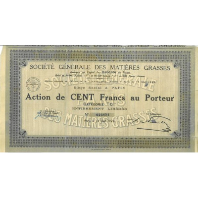 Sté Gale des Matières Grasses